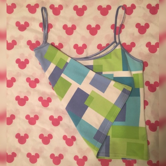 Abstract Crop Tank Top - Picture 2 of 2