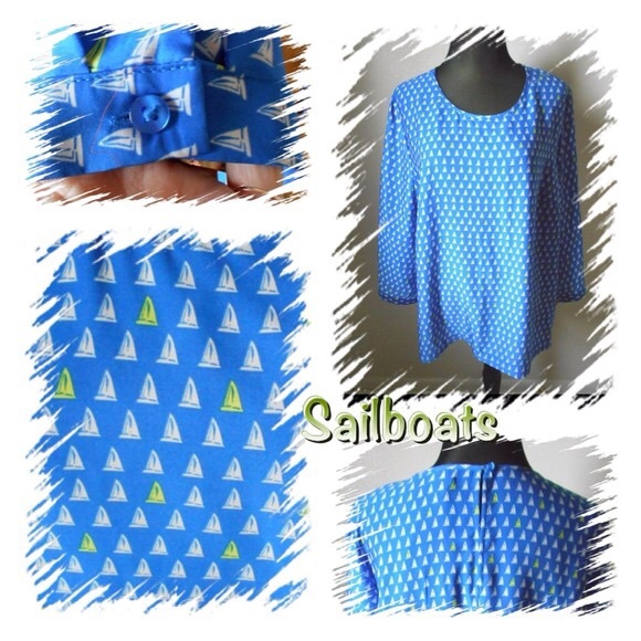 Merona Sailboat blouse NWT size M
