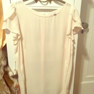 Ann Taylor LOFT flutter sleeve blouse