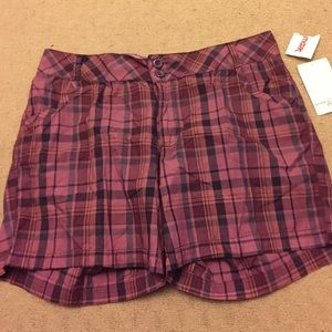 Purple and black stripes shorts