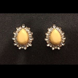 2 pairs glamorous, big jeweled, earrings