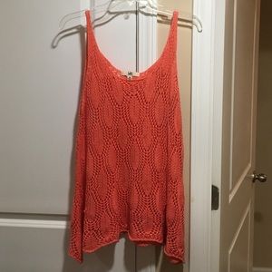 Cotton, salmon colored tank top