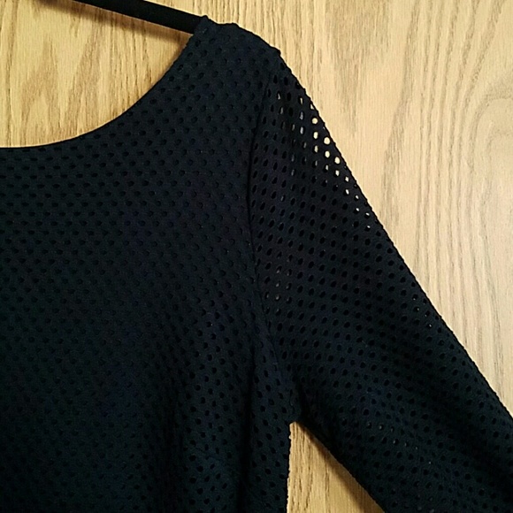 BR Banana Republic Black Preforated Dress NWT 10 - Picture 2 of 4