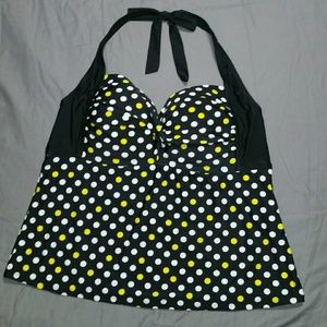 Women's plus size holter swim suit top