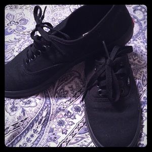 All Black Vans Low Pros 7