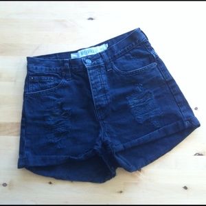 SOLD NWOT Brandy Melville Black Denim shorts