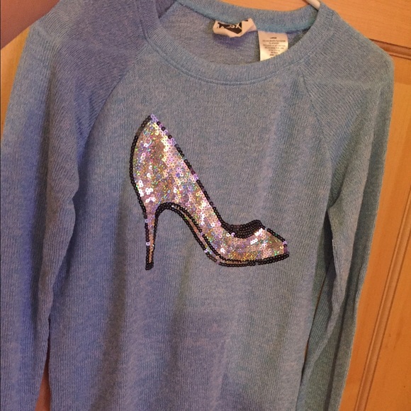 Blue Cinderella slipper Sweater