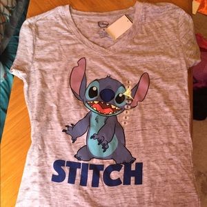 NWT grey Lilo and Stitch tee shirt
