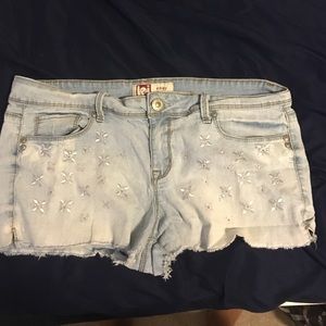 Shirt shorts with embellishments!