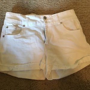 White Jean shorts