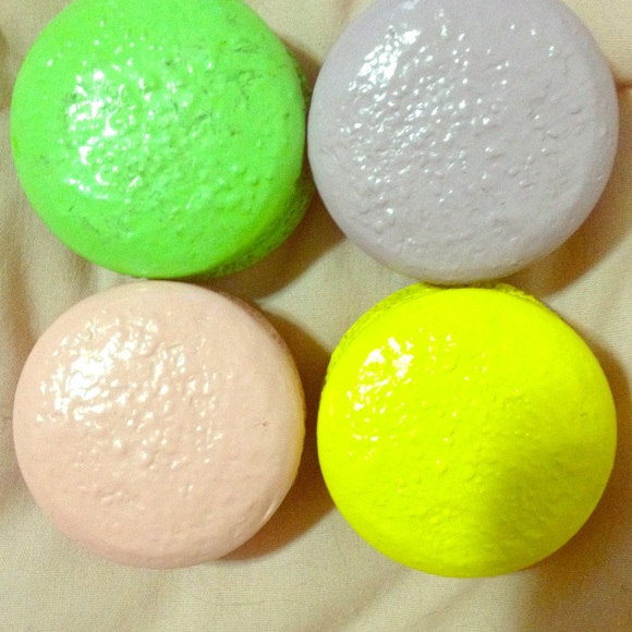 All four macaron lip balms