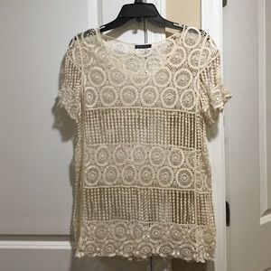 Cream crotchet top