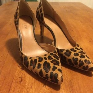 J Crew leopard stilettos