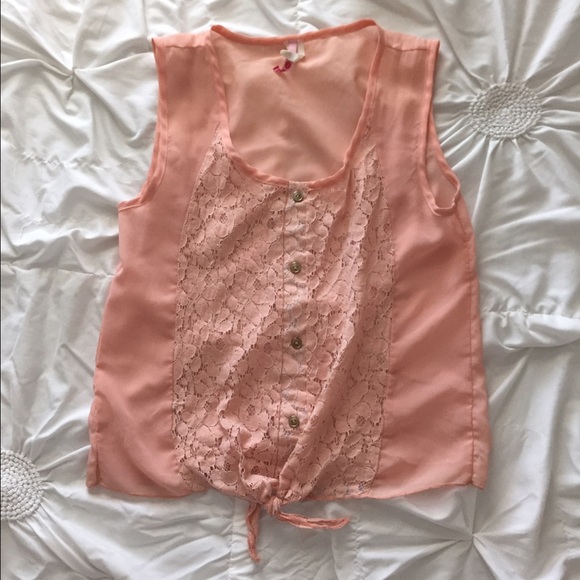 Sheer tank top blouse