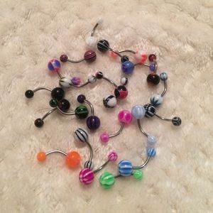 23 Piece Assorted Navel Belly Button Rings