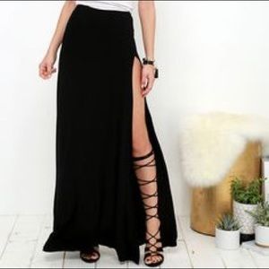 Side Slit Maxi Skirt