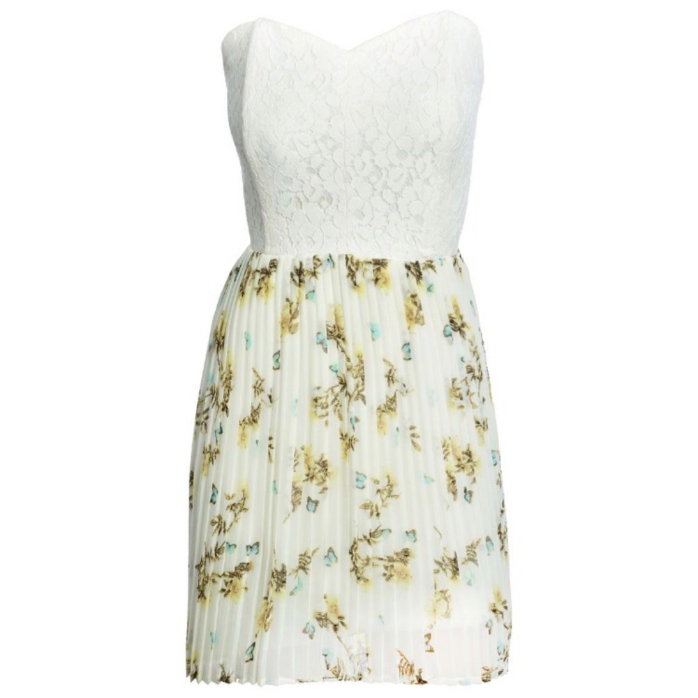 NWT Bustier flare dress with pleat skirt