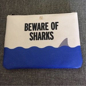 Kate Spade Beware Of Sharks Pouch Clutch