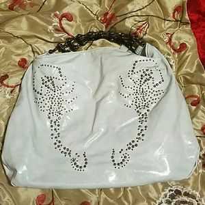 NWOT Large grey scorpion purse