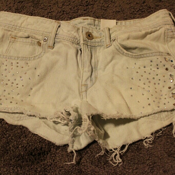 Light Denim Cut-Off Shorts