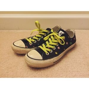 Black Polka Dot Converse All Stars • Size 7