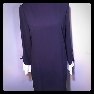 Wednesday Adams-ish Black Blouse Dress Sz Sm