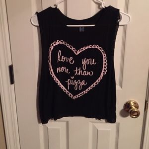 Love You More Than Pizza tank