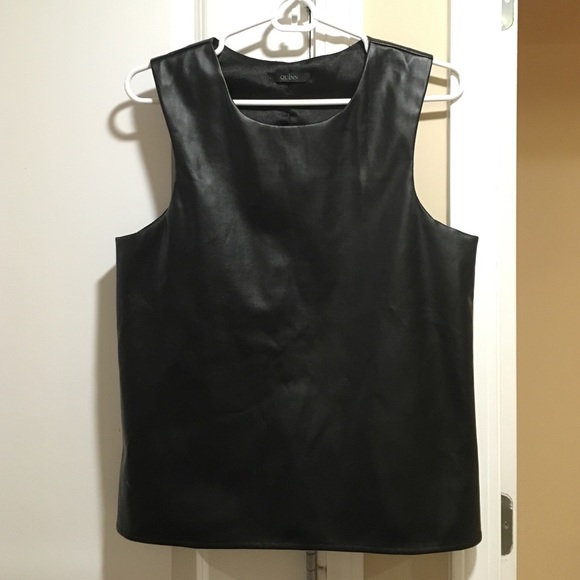 Black leather top