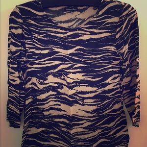 Madewell pink/black zebra blouse - S