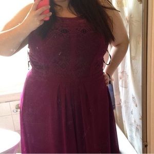 City chic dress in Mulberry