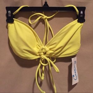 NWT Yellow Bikini Top