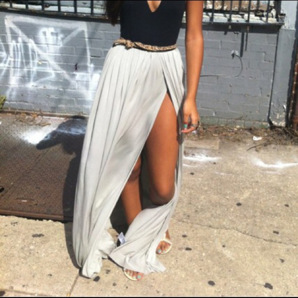 Ecote Double Slit Maxi Skirt