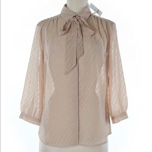 New York & Co Polka Dot Blouse