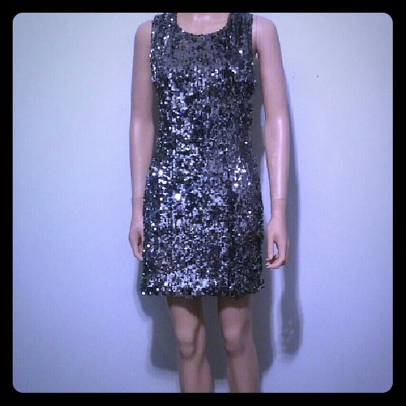 Frederick's of Hollywood sexy silver dress