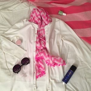 White Button-Down Cardigan