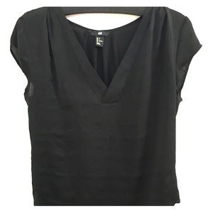 H&M black silky top - 4 (small)
