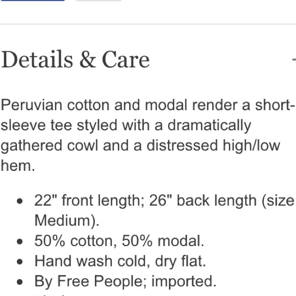 ⏳1 day sale⏳Free People fantasy cowl neck tee - Picture 4 of 4