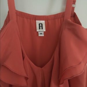 A by Amanda Ruffled Dress (coral color)