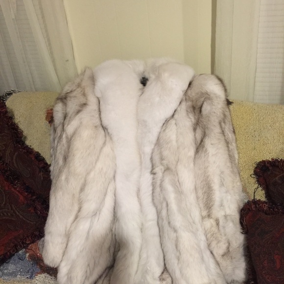 Blue Fox Fur Coat (New)Put me under Christmas Tree - Picture 1 of 4