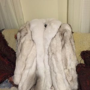 Blue Fox Fur Coat (New)Put me under Christmas Tree