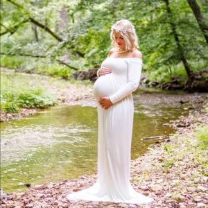 Cream Maternity Dress