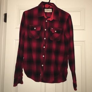 Plaid True Religion Button Up