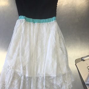 Strapless lace dress