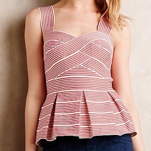 Anthropologie Cabana Peplum Tank - Size Medium