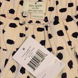 NWT Kate Spade leopard dot poplin skirt