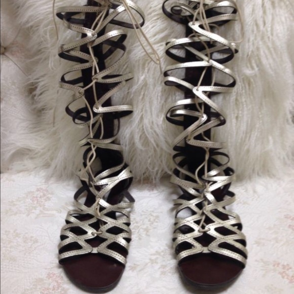 Steve Madden metallic gladiator sandals