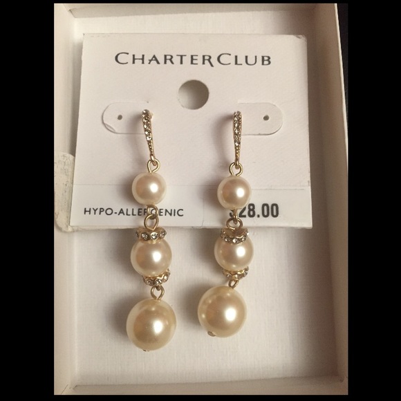 Charter Club Pearl Heritage Earrings - Picture 1 of 2
