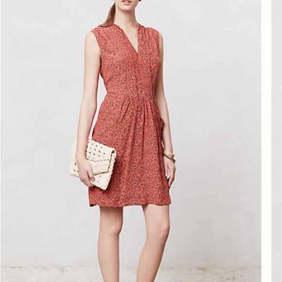 Anthro first blush coral dress by Lil