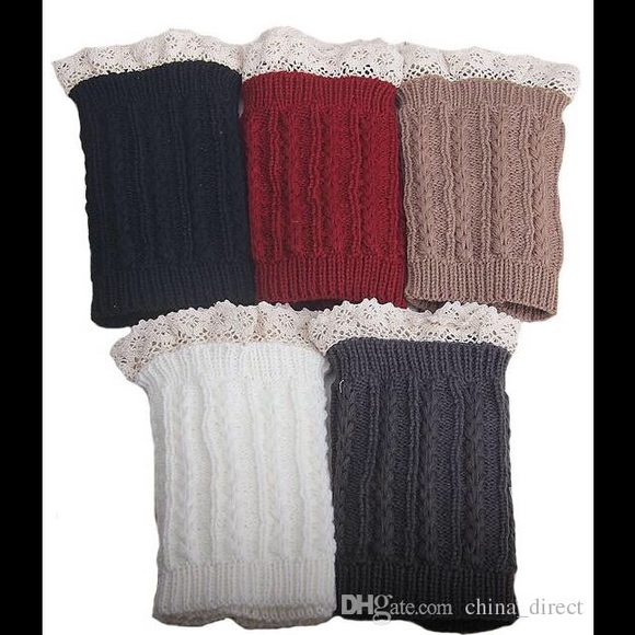 Black laced Boot cuffs - Picture 4 of 4