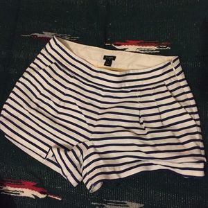 Striped High Waisted Shorts Jcrew